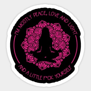 Sarcastic Yoga Meditation Gift Sticker